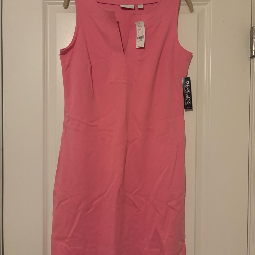 New York & Company Pink Sleeveless Dress